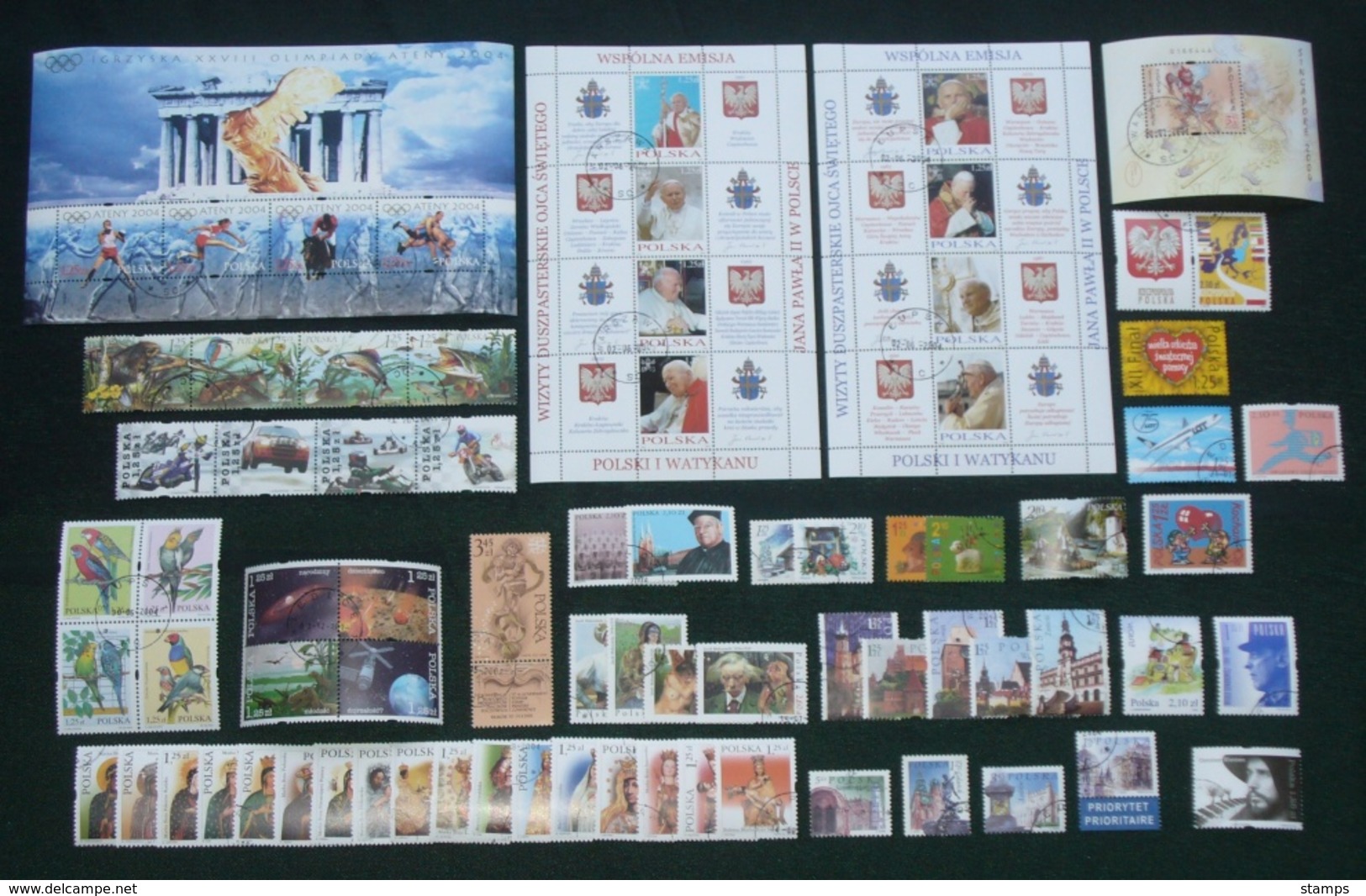 Poland 2004 - Used (o) - Almost Complete Year Set Of 70 Stamps + 2 Blocks - Pologne Polonia Polen --- Ro - Annate Complete