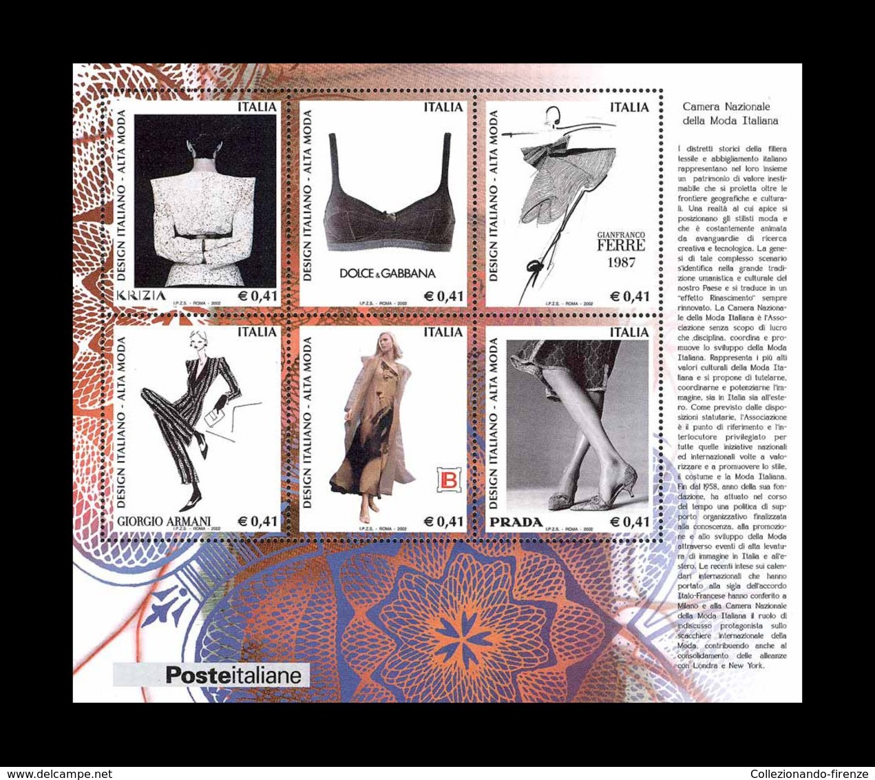 Italia Repubblica 2002 Foglietto N 35 Design Italiano - 2001-10: Usati