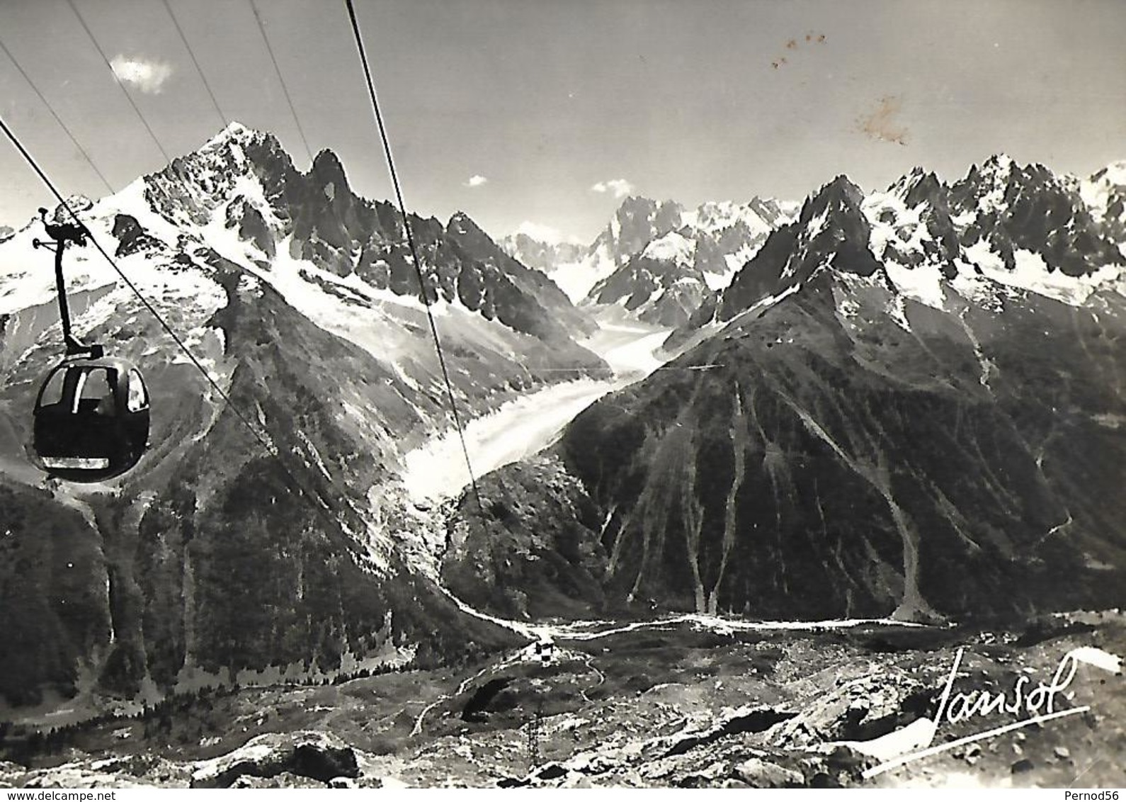 Haute Savoie Chamonix Au Dos Flamme 1908 1958 Téléphérique - Chamonix-Mont-Blanc