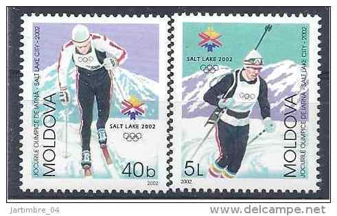 2002 MOLDAVIE 365-66**J.O Salt Lake City, Biathlon - Moldavie