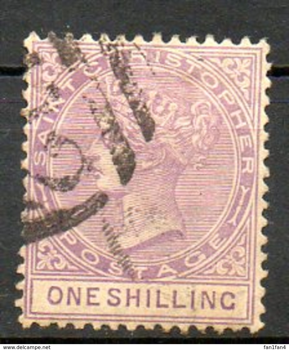 St CHRISTOPHE - (Colonie Britannique) - 1882-90 - N° 16 - 1 S. Lilas - (Victoria) - St.Christopher-Nevis-Anguilla (...-1980)