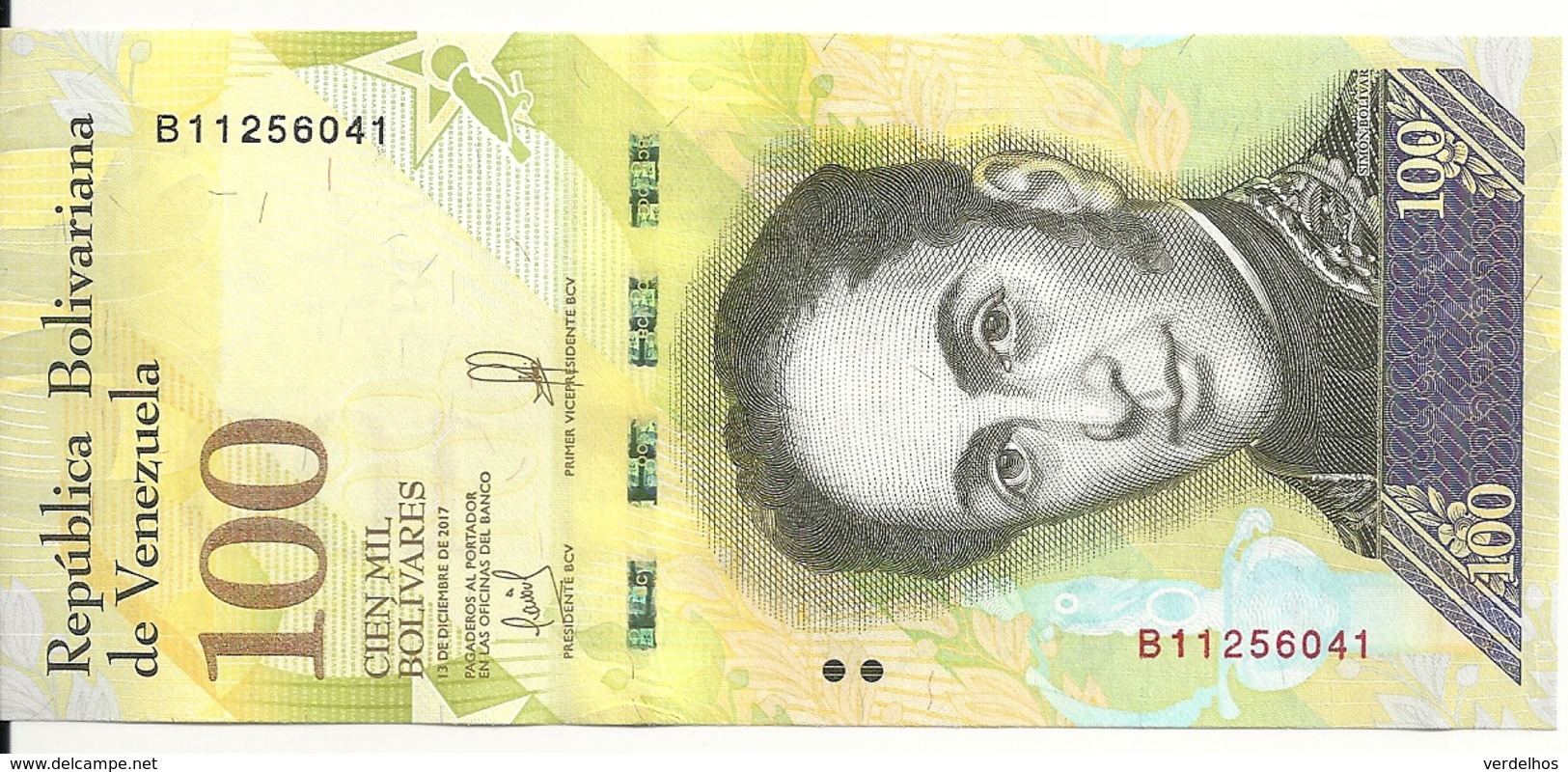 VENEZUELA 100000 BOLIVARES  2017 UNC P 100 - Venezuela