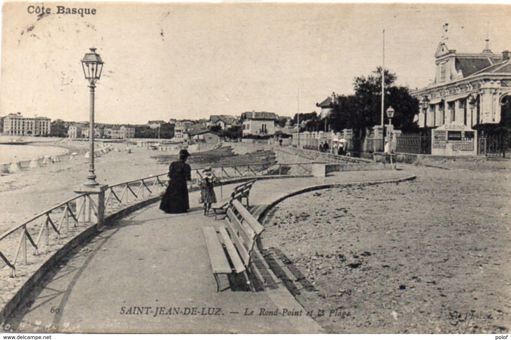 SAINT JEAN DE LUZ - L Rond Point Et La Plage - Cachet Ambulant  (111333) - Saint Jean De Luz