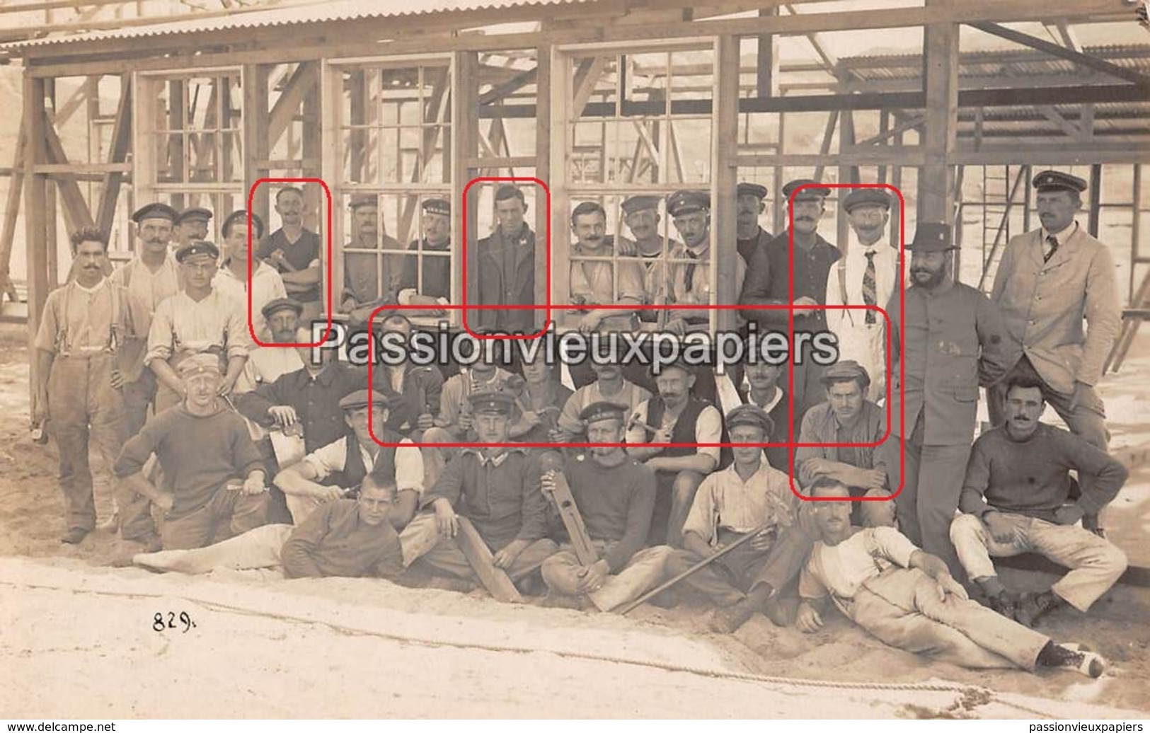3 CARTES PHOTO (RPPC) JERSEY   PRISONNIERS ALLEMANDS WWI   CAMP TRAVAUX THEATRE