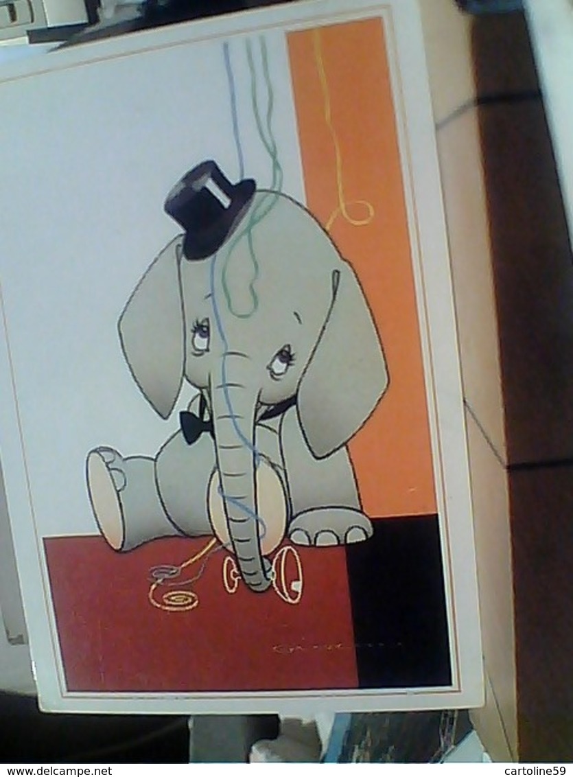 ELEFANTE ELEPHANT  ELEFANTINO CIRCO  FESTA ILLUSTRATA S1990 HA7420 - Comicfiguren