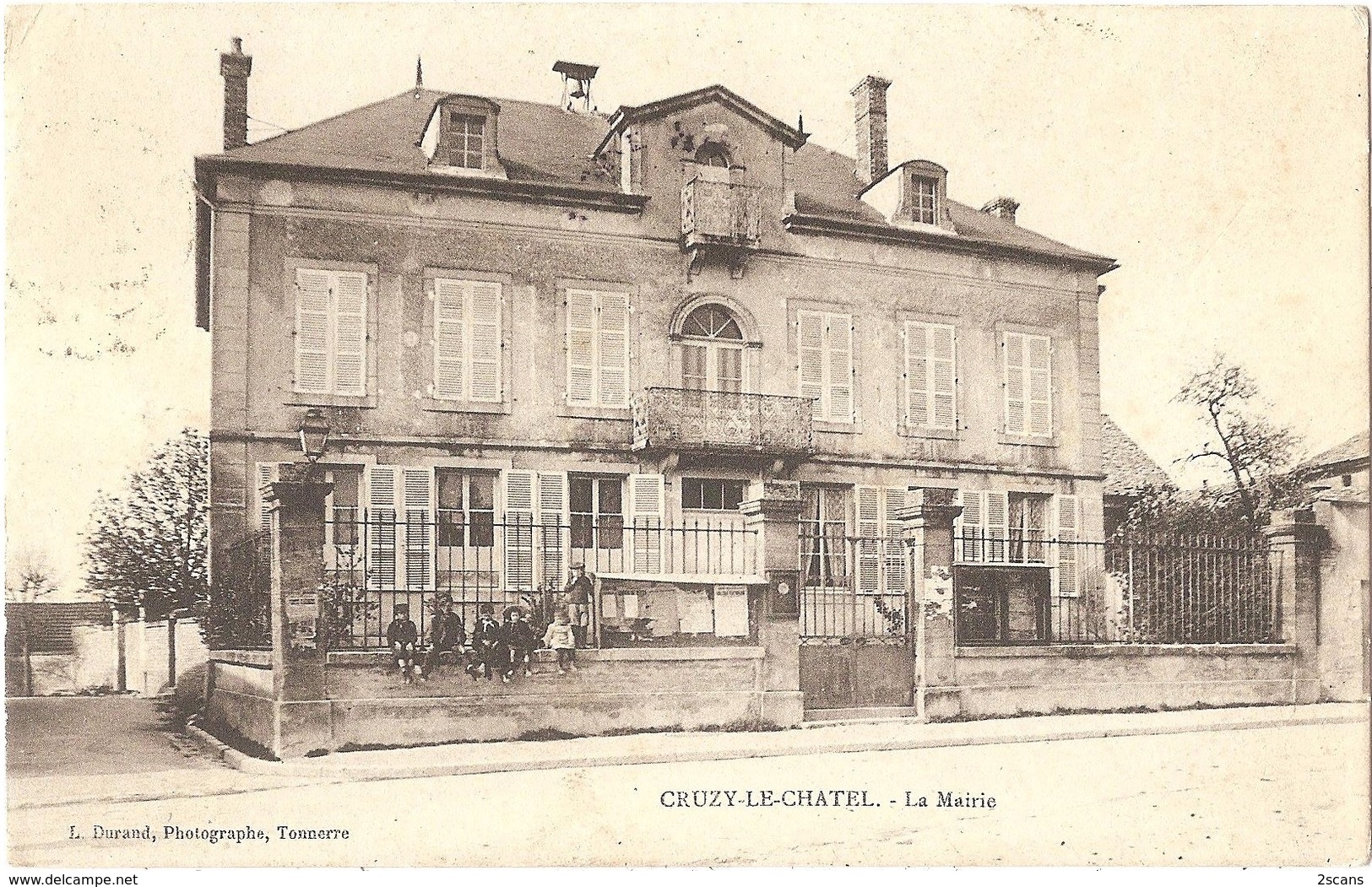 Dépt 89 - CRUZY-LE-CHÂTEL - La Mairie - L. Durand, Photographe - (écrite Par BLORGEOT) - Cruzy Le Chatel