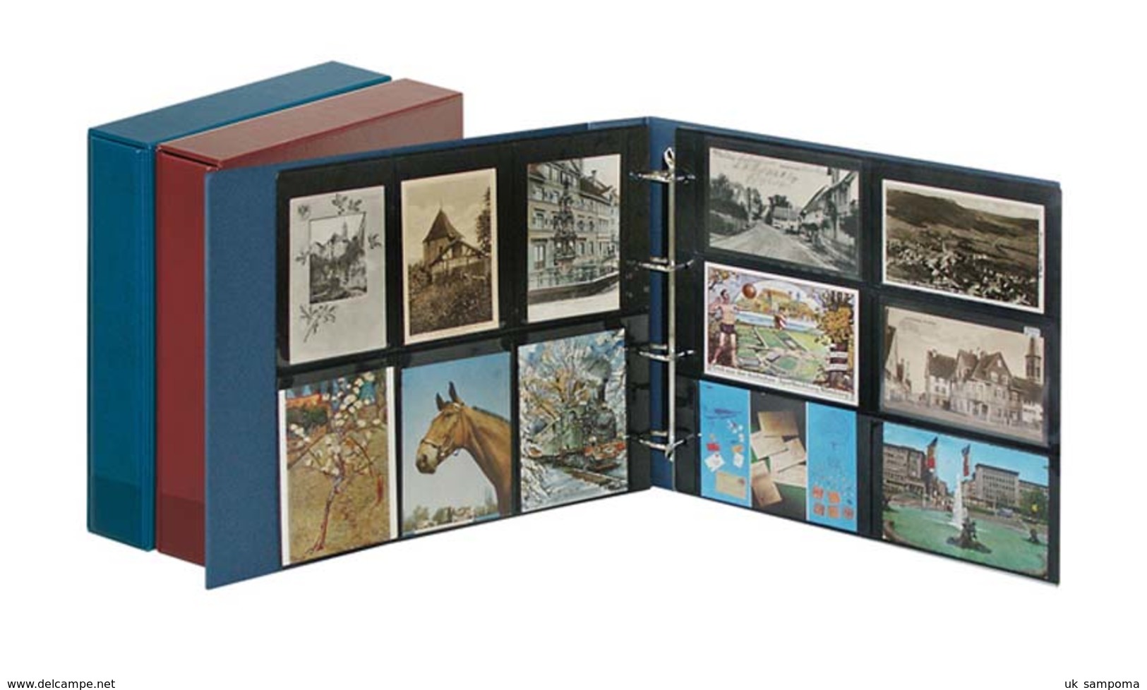 Lindner 3008-B Set: Postkarten-Album STANDARD XL Mit Kassette-blau - Autres & Non Classés