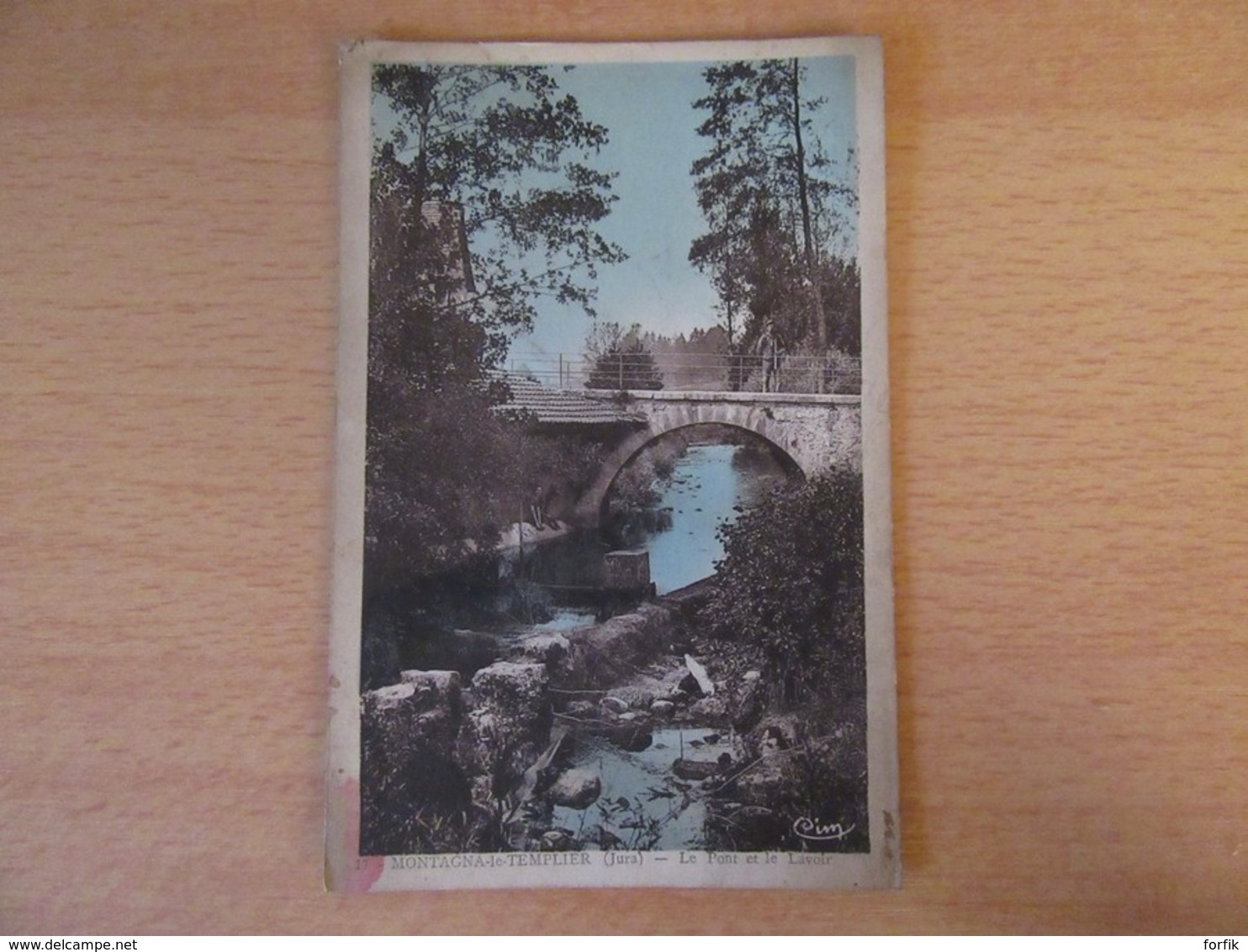 Montagna-Le-Templier (Jura) - Le Pont Et Le Lavoir - Carte Colorisée Circulée En 1948 - Autres & Non Classés