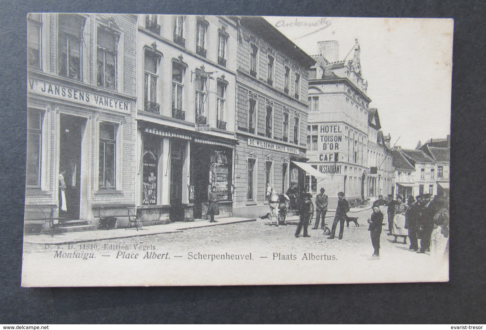 Cpa/pk Montaigu Scherpenheuvel Place Albert Plaats Albertus 1906 - Scherpenheuvel-Zichem