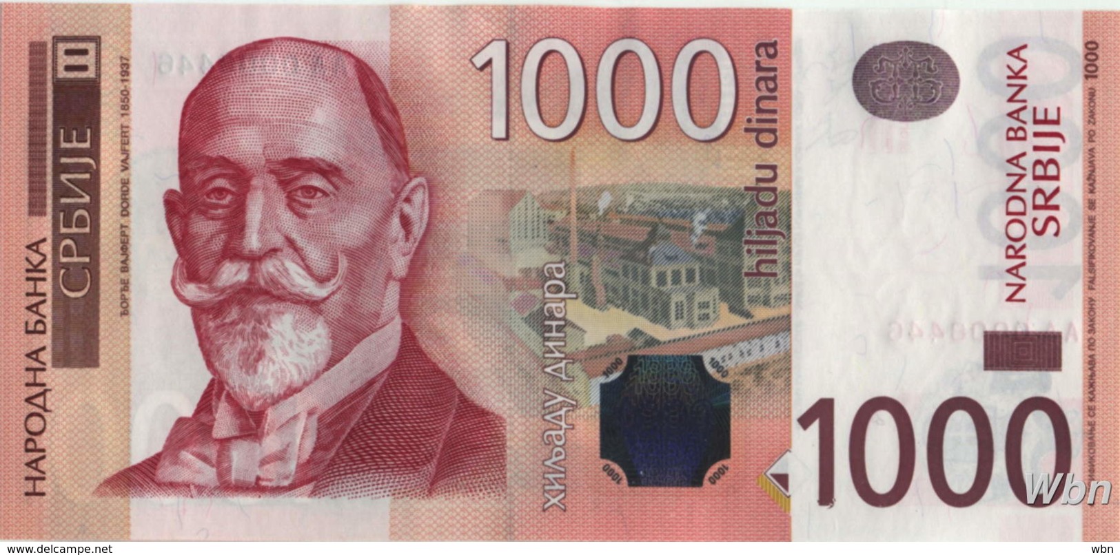 Serbie 1000 Dinara (P52) 2011 -UNC- - Serbie