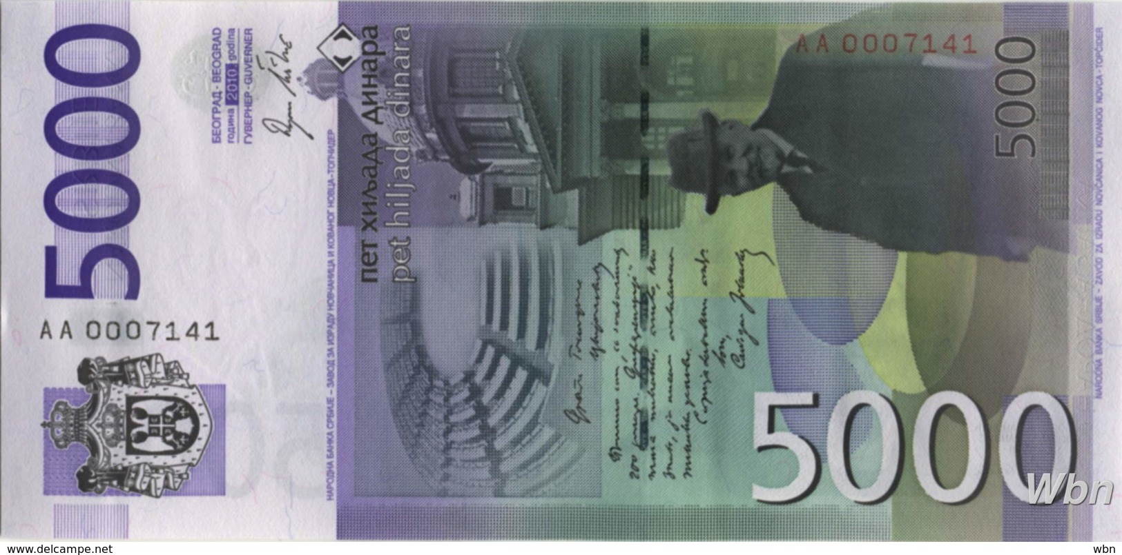 Serbie 5000 Dinara (P53) 2010 -UNC- - Serbie