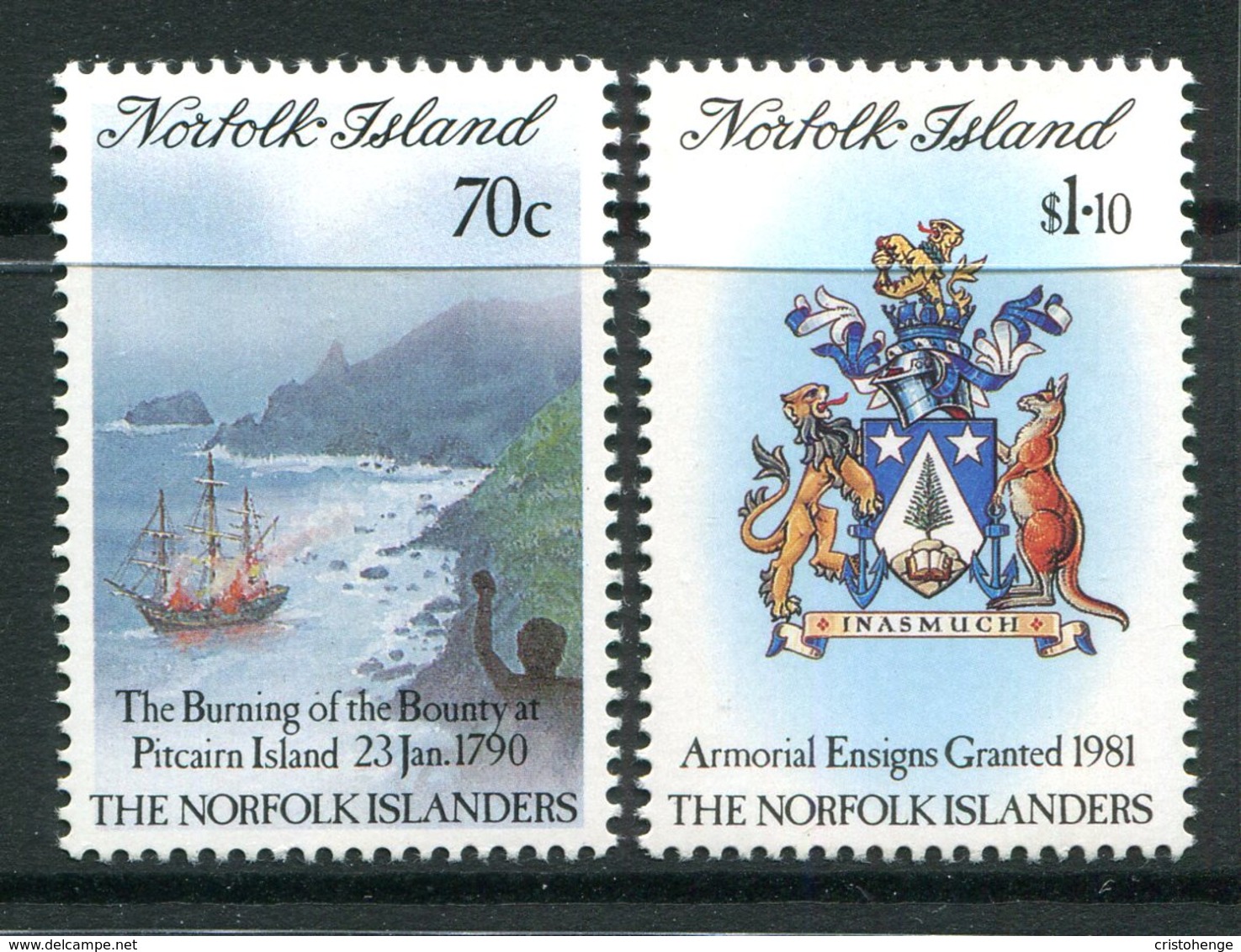 Norfolk Island 1990 History Of The Norfolk Islanders - 1st Issue - Set MNH (SG 477-478) - Norfolk Island