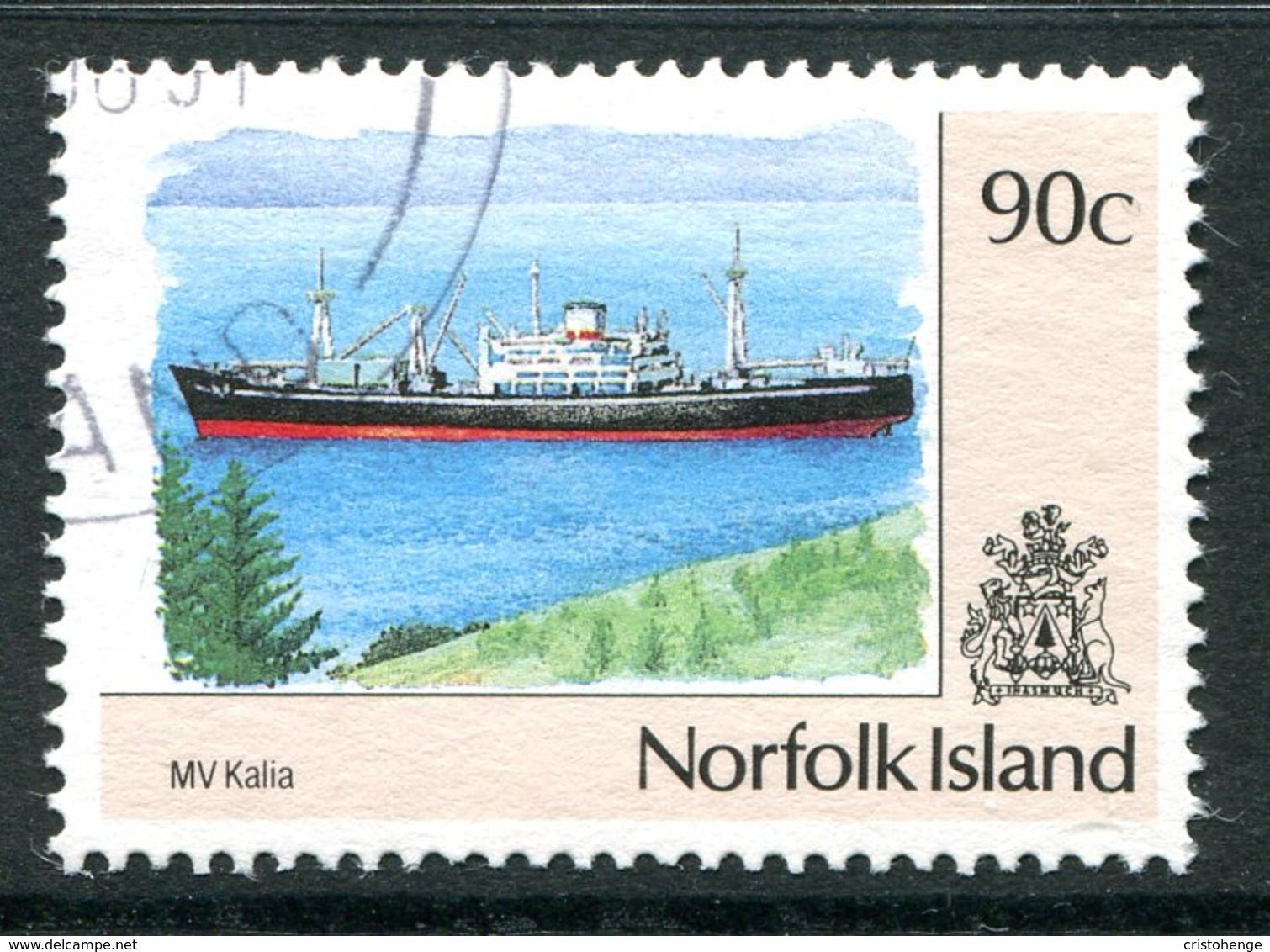 Norfolk Island 1990-91 Ships - 90c Value Used (SG 491) - Norfolk Island