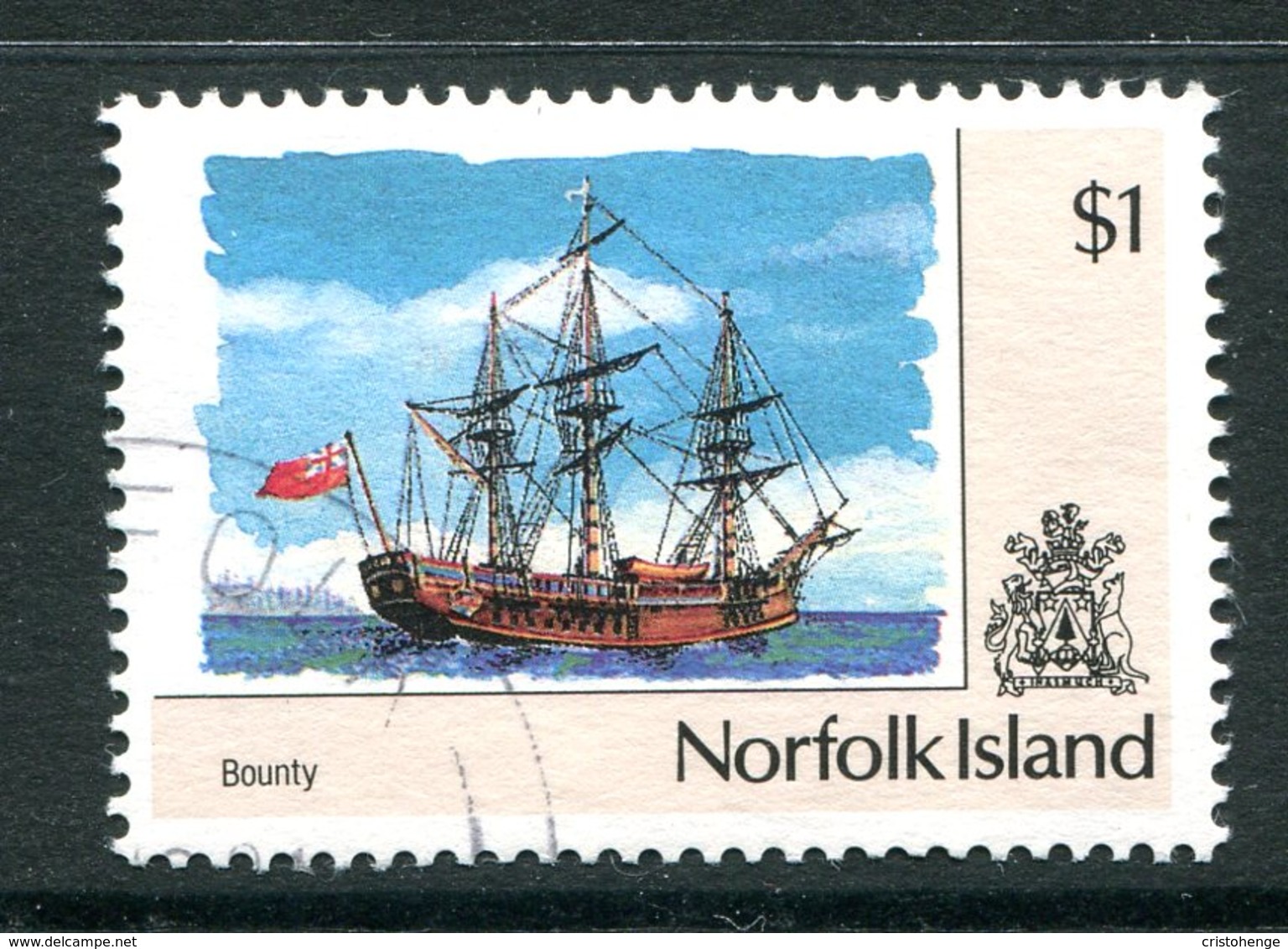 Norfolk Island 1990-91 Ships - $1 Value Used (SG 492) - Norfolk Island