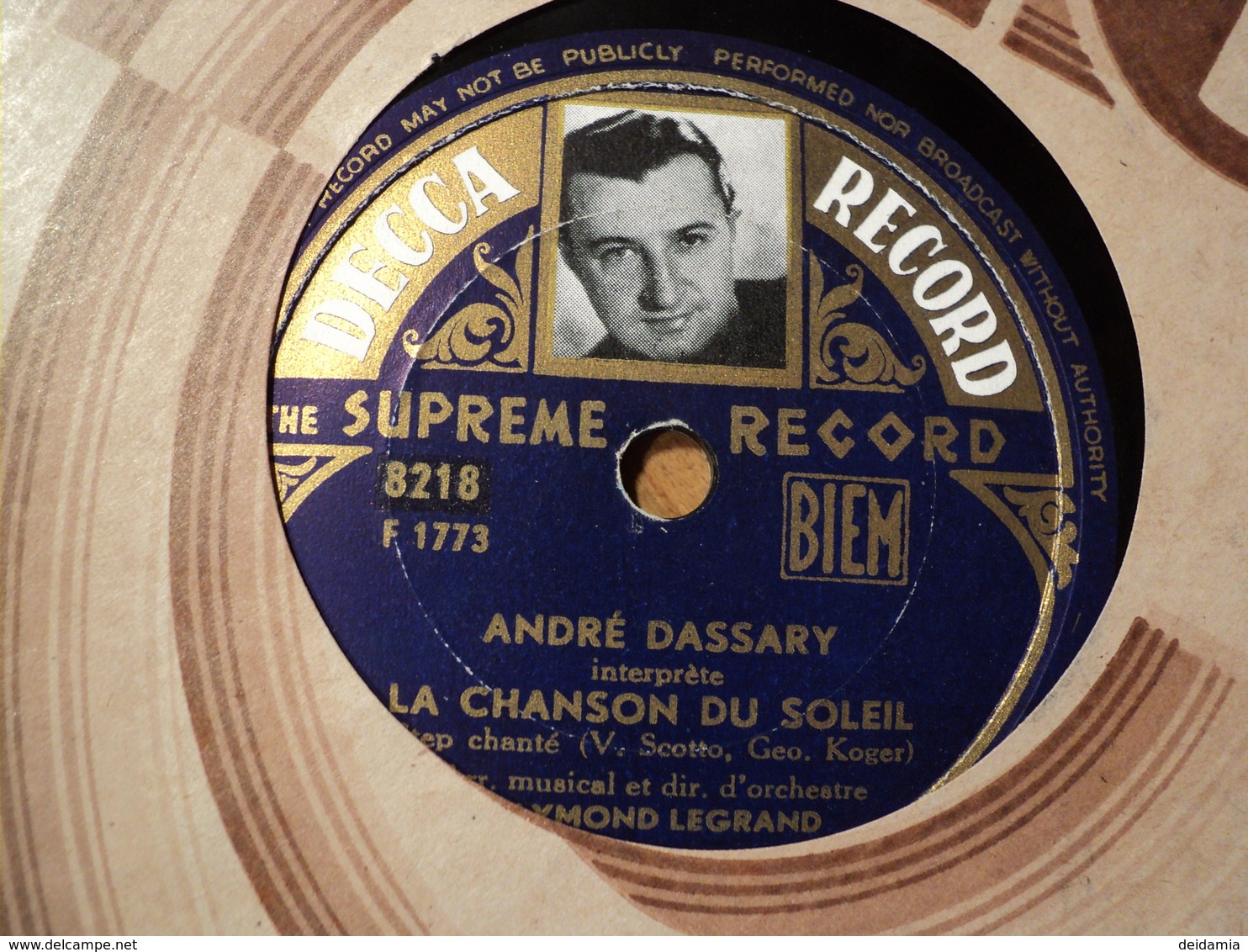 ANDRE DASSARY. LOT D UN 45 TOURS 4 TITRES ET D UN 78 TOURS. 1947 / 1961 - Formats Spéciaux