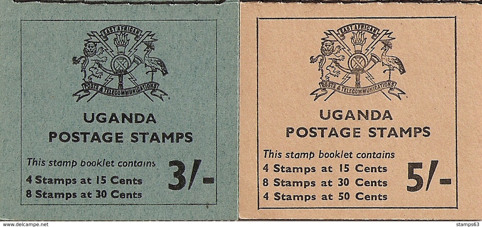 UGANDA, 1965, Booklet 2/3, 3/-, 5/- Tropical Birds - Ouganda (1962-...)