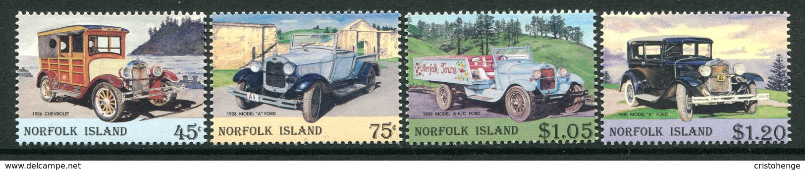 Norfolk Island 1995 Vintage Motor Vehicles Set MNH (SG 583-586) - Norfolk Island