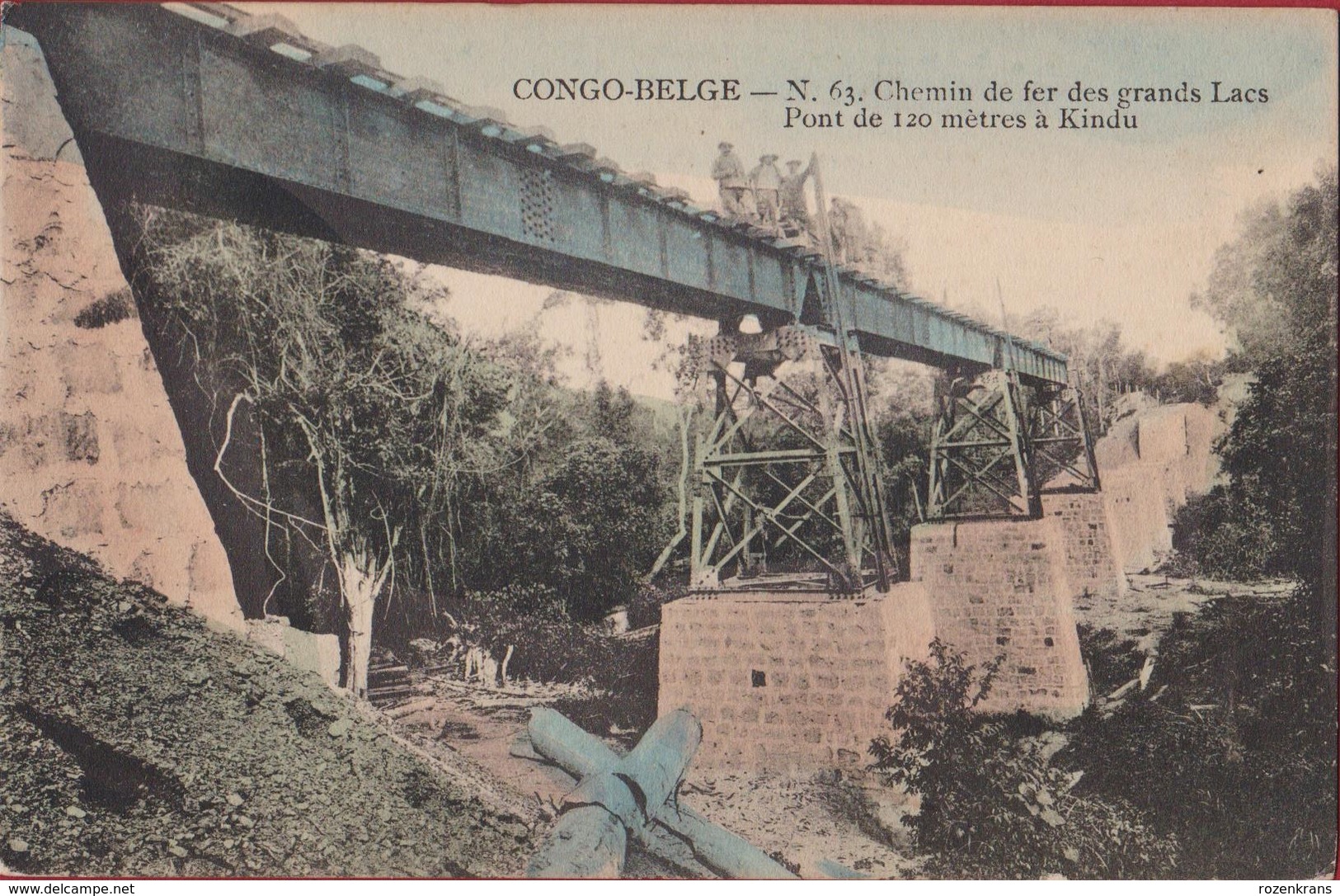 Belgisch Congo Belge Chemin De Fer Des Grands Lacs. Pont De 120 Metres A Kindu. Animee Afrique Africa Kivu Maniema - Congo Belge