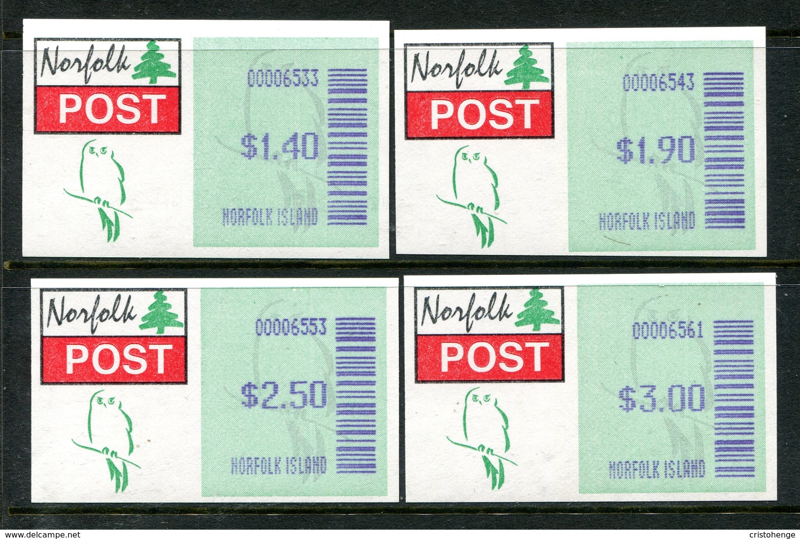Norfolk Island 1996 Post Labels Set MNH (SG Unlisted) - Norfolk Eiland