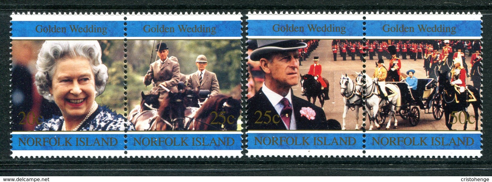 Norfolk Island 1997 Golden Wedding Of Queen Elizabeth II And Prince Philip Set MNH (SG 647-650) - Norfolkinsel