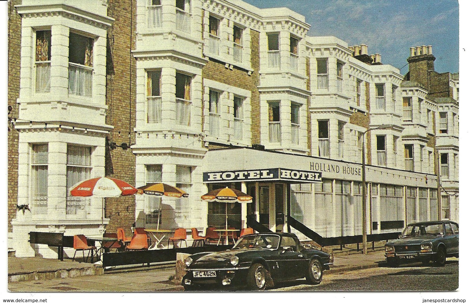 HOLLAND HOUSE HOTEL - CLIFTONVILLE, MARGATE - KENT - TRIUMPH MG CAR IN FOREGROUND - Margate