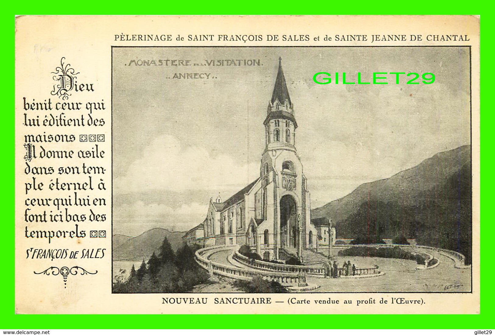 ANNECY (74) - NOUVEAU SANCTUAIRE, PÈLERINAGE DE SAINT FRANÇOIS DE SALES & DE SAINTE JEANNE DE CHANTAL -  ÉCRITE - - Annecy