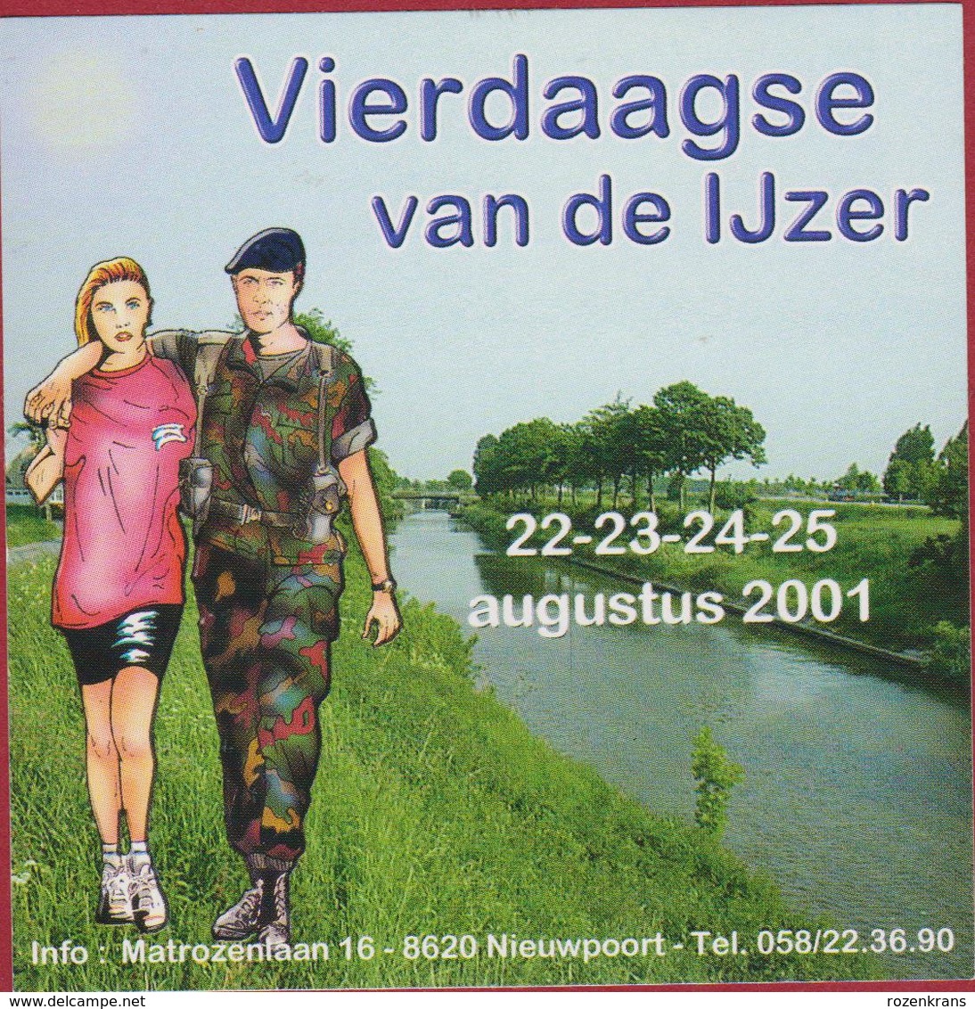 Sticker Autocollant Aufkleber Wandeltocht Voettocht Adhesivo Soldaat Belgian Soldier Soldat Belge Belgisch Leger - Autocollants