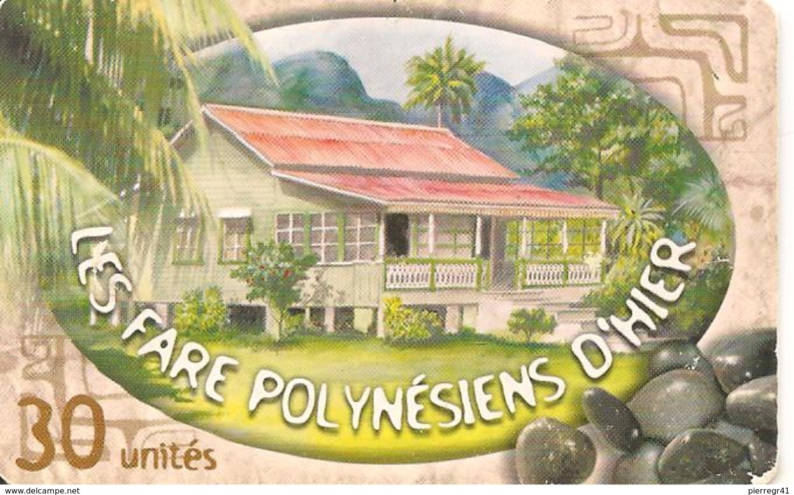 CARTE°-PUCE-POLYNESIE-30U-PF117-GEMA-08/01-FARE  POLY D HIER-1-UTILISE-TBE- - French Polynesia