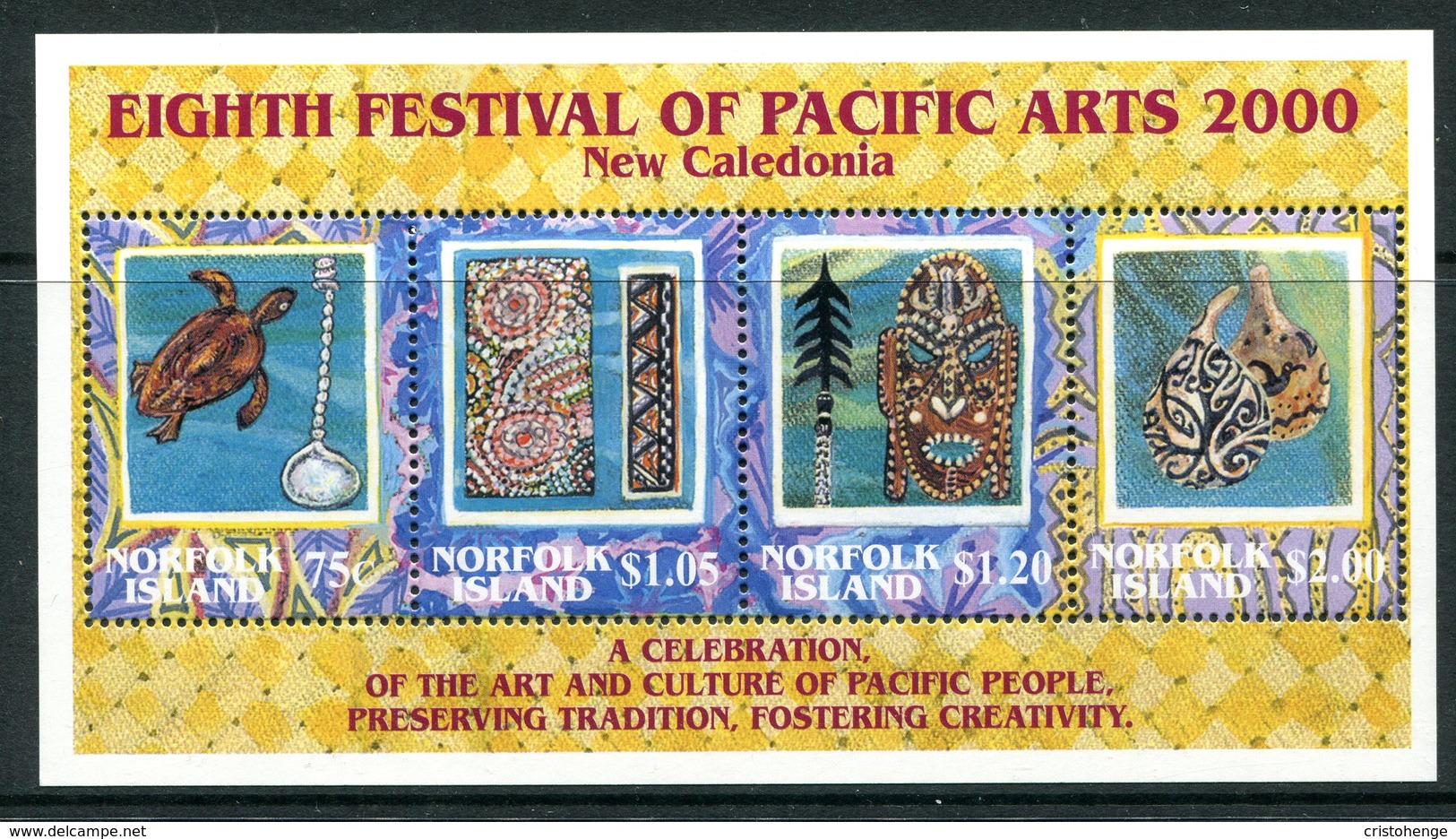 Norfolk Island 2000 Eighth Pacific Arts Festival MS MNH (SG MS736) - Norfolk Island