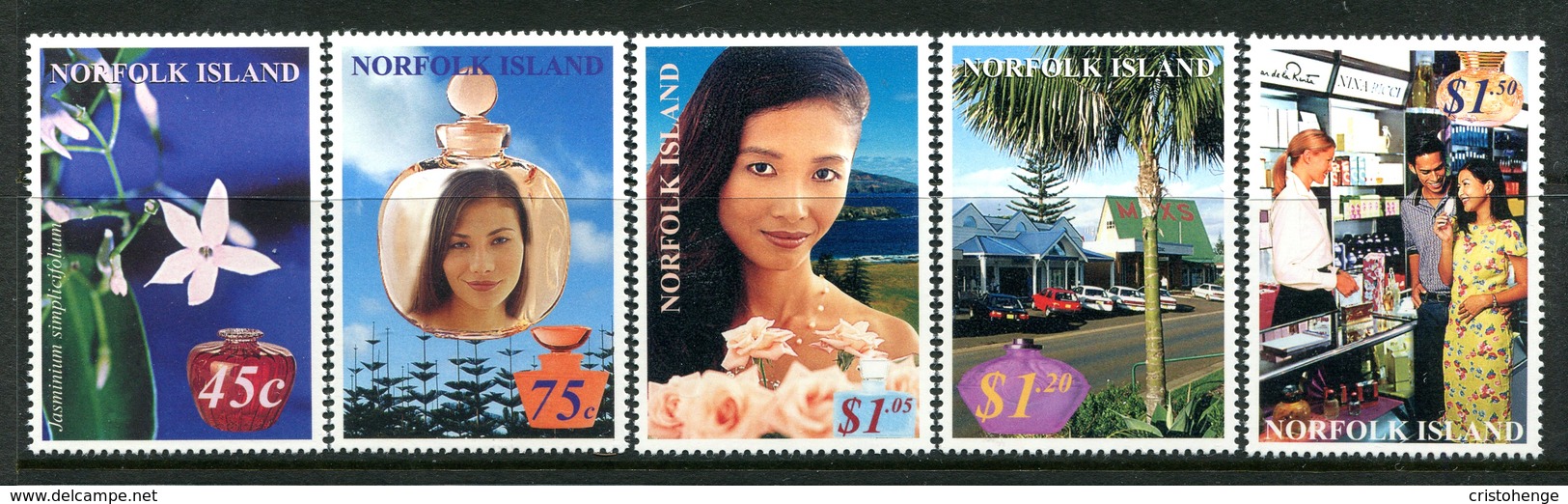 Norfolk Island 2001 Perfume Set MNH (SG 761-765) - Isla Norfolk
