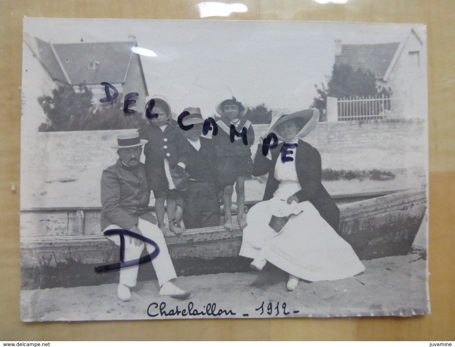 17 CHATELAILLON 1912 FAMILLE BOURGEOISES AVEC ENFANTS - PHOTO - Châtelaillon-Plage