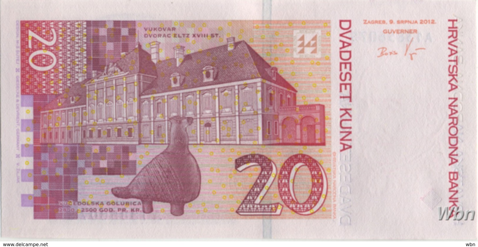 Croatie 20 Kuna (P39) 2012 -UNC- - Croatia