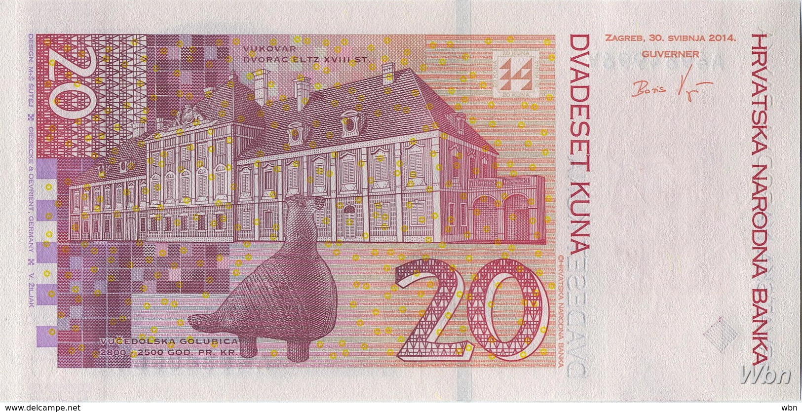 Croatie 20 Kuna (P44) 2014 -UNC- - Croatie