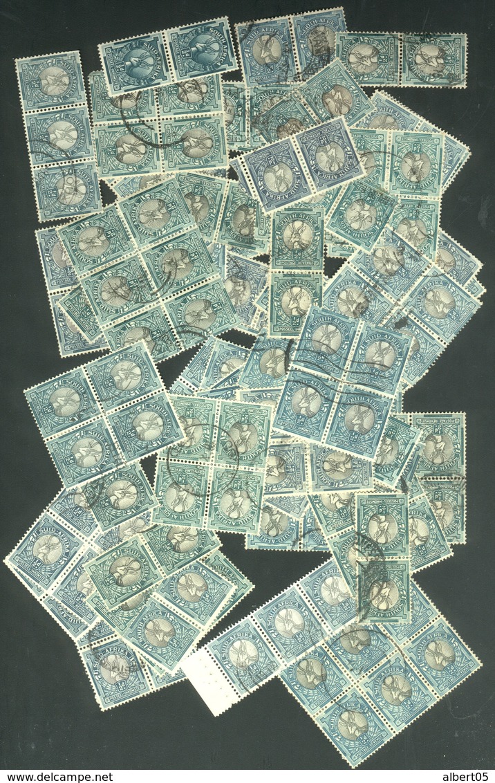 Lot De 175 Timbres Type Antilope 1/2p Uniquement En Paires, Blocs De 4 , Blocs De 6 - Used Stamps