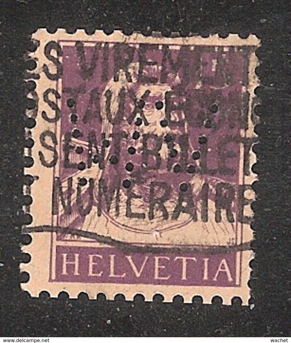 Perfin/perforé/lochung Switzerland No YT141/141a 1914 William Tell   WV Wagnersche Verlagsandstalt - Perfins