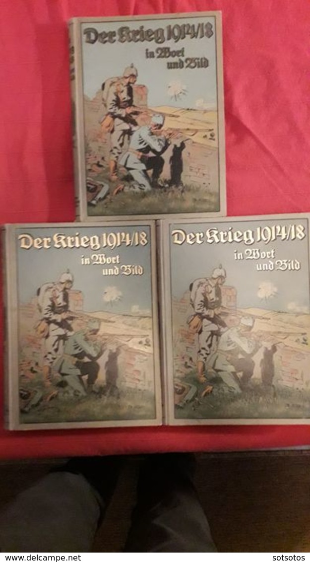 Diverse auteurs en illustratoren - Der Krieg 1914/18 in Wort und Bild - 1919 War history -  3 Vol.