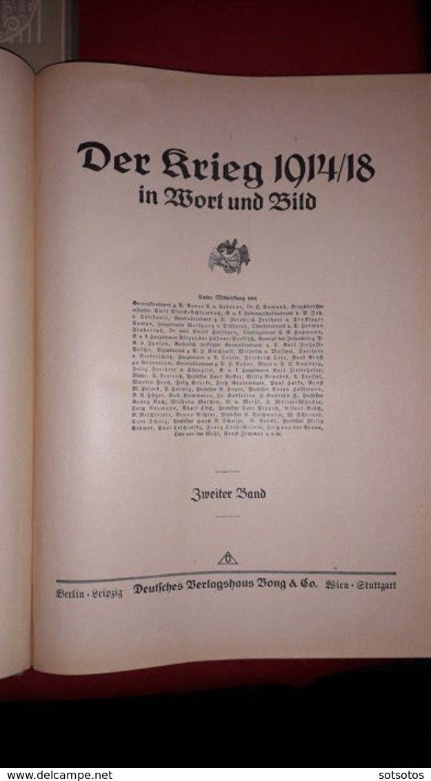 Diverse auteurs en illustratoren - Der Krieg 1914/18 in Wort und Bild - 1919 War history -  3 Vol.