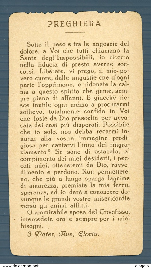 °°° Santino N. 222 - Sancta Rita, Ora Pro Nobis °°° - Religion & Esotericism