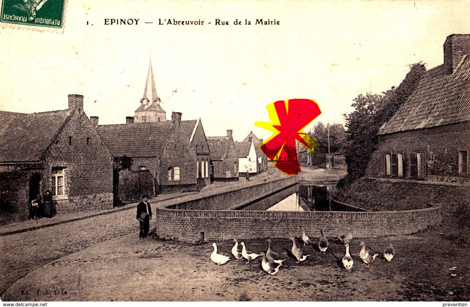 EPINOY (P-de-C) - L'Abreuvoir - Rue De La Mairie - Andere & Zonder Classificatie