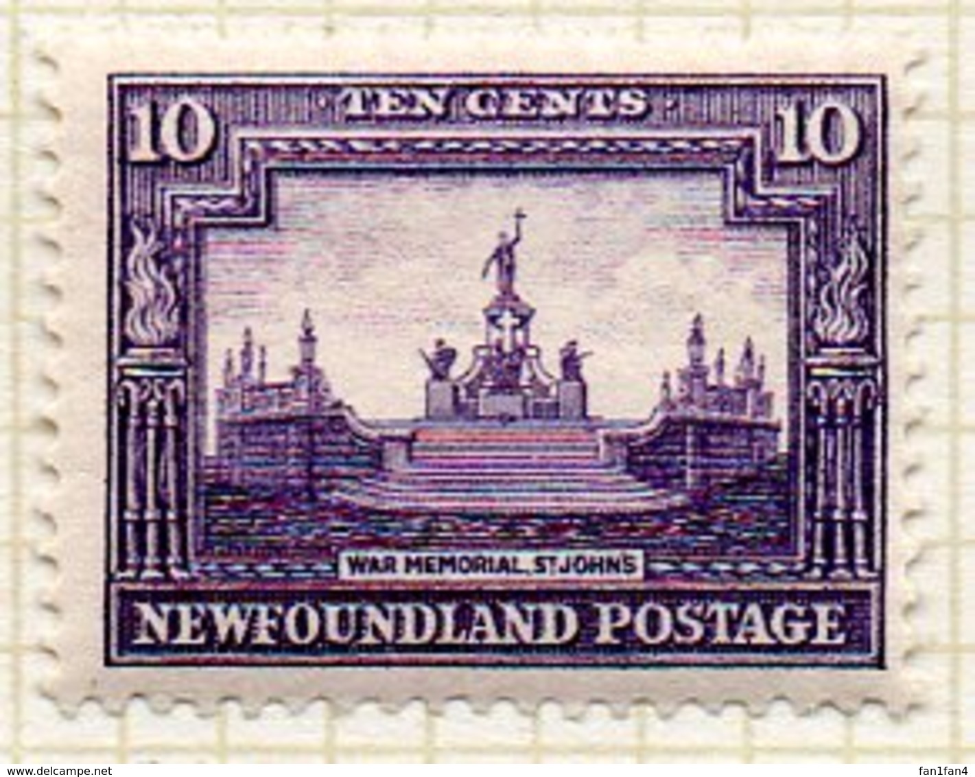 TERRE NEUVE - (Colonie Britannique) - 1931 - N° 163 - 10 C. Violet - (Mémorial De La Guerre "St John's") - Other & Unclassified