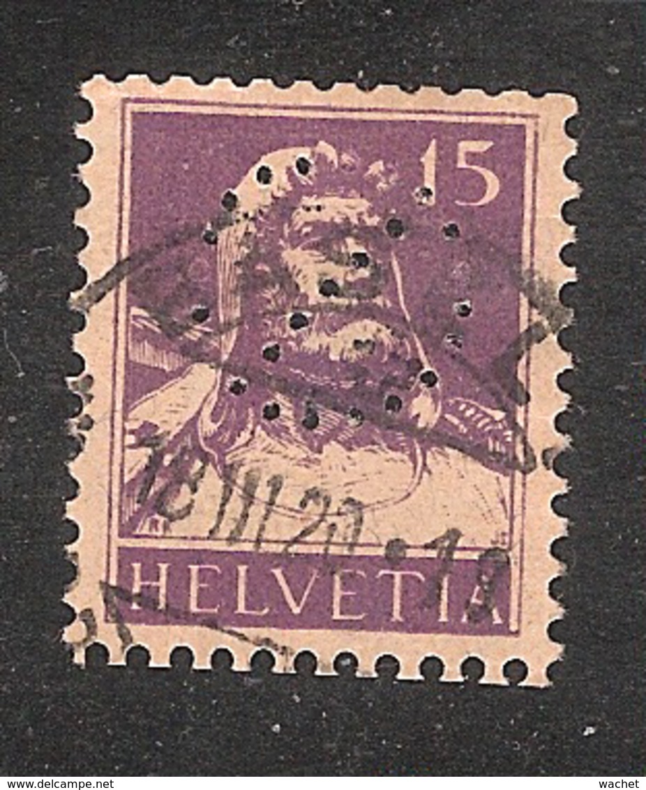 Perfin/perforé/lochung Switzerland No YT141/141a 1914 William Tell O With / - Gezähnt (perforiert)