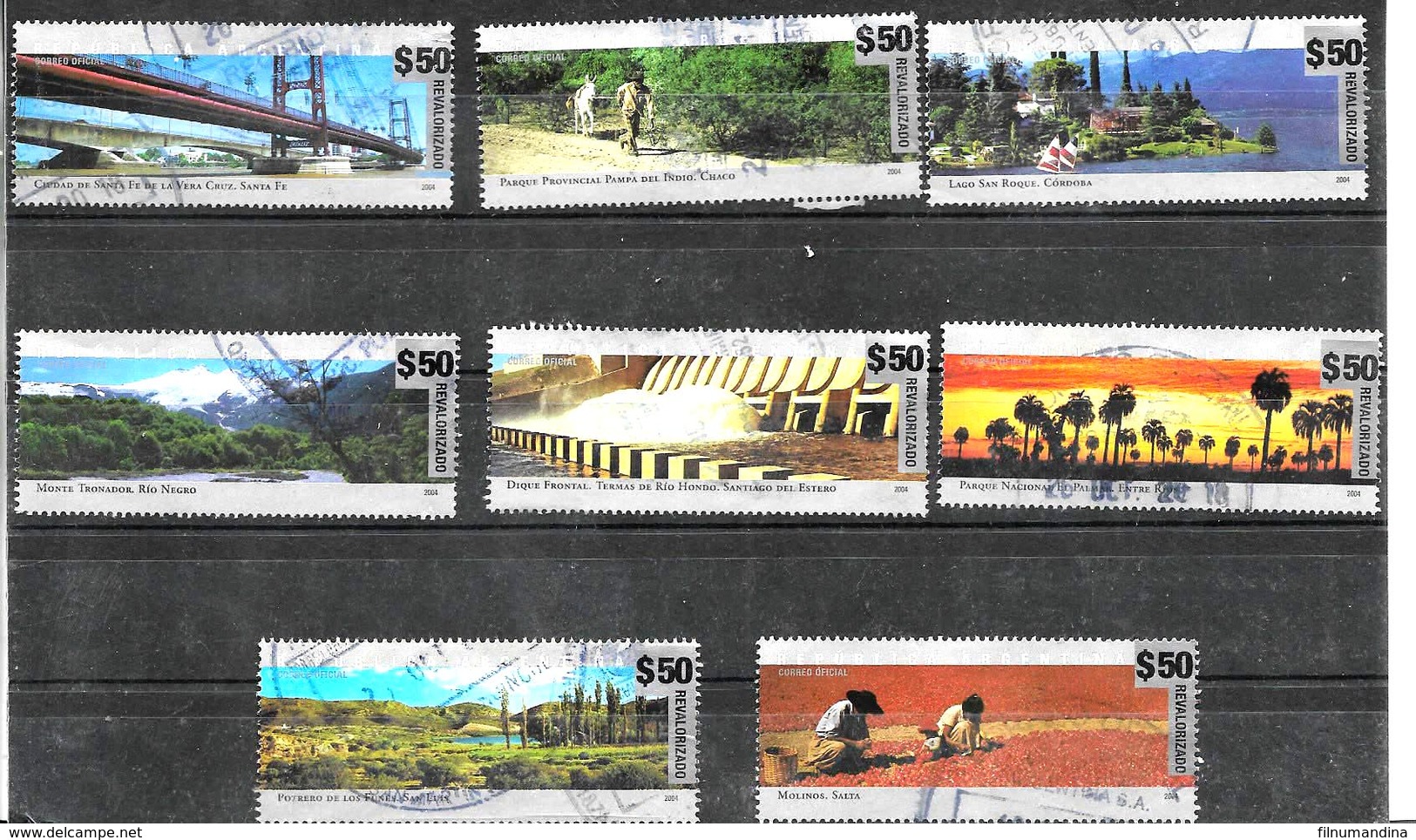 ARGENTINA 2018 NEW EMERGENCY ISSUE OVERPRINTED 50 Px8 DIFFERENTS - Gebraucht