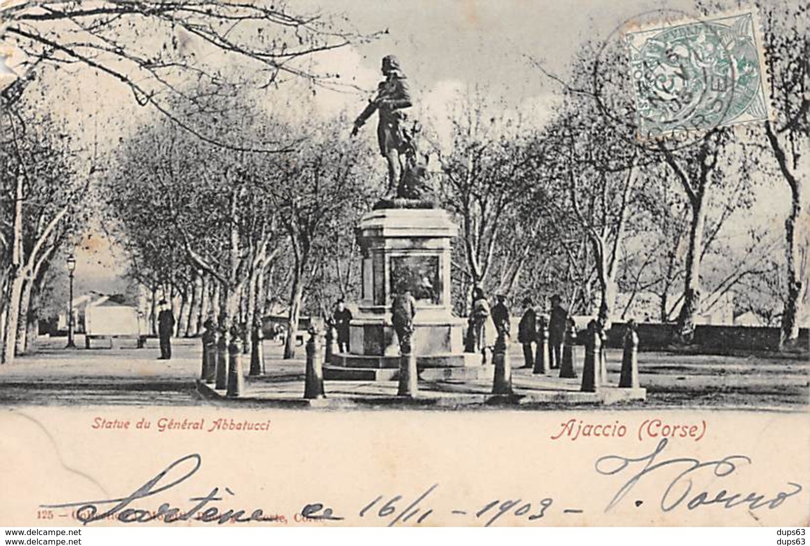 AJACCIO - Statue Du Général Abbatucci - Très Bon état - Ajaccio