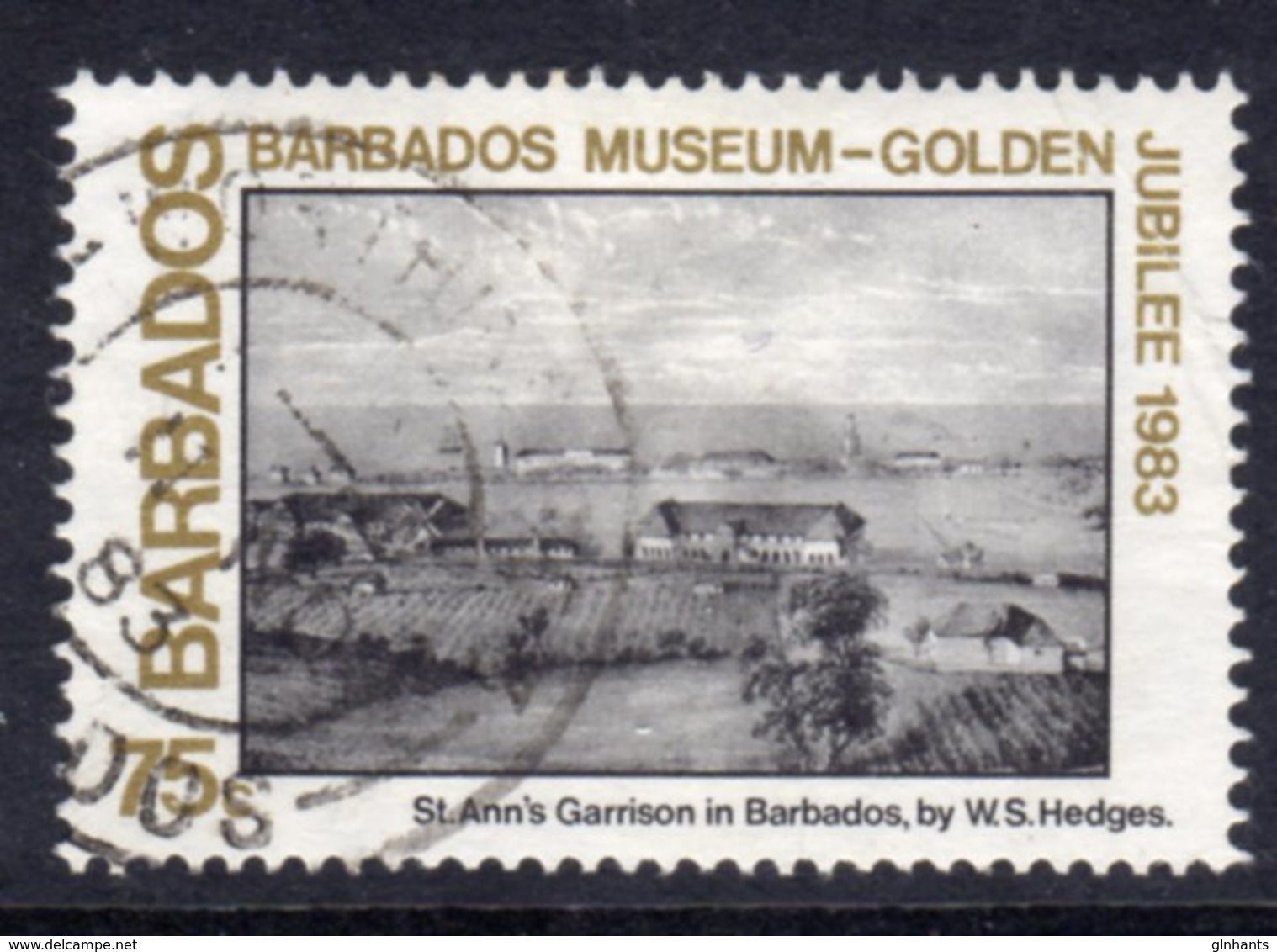 BARBADOS - 1983 75c MUSEUM JUBILEE STAMP FINE USED SG 740 - Barbados (1966-...)