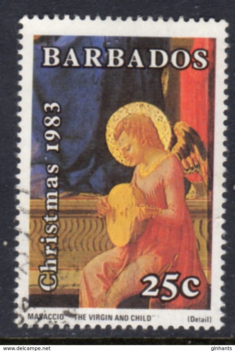 BARBADOS - 1983 25c CHRISTMAS ART STAMP FINE USED REF B SG 738 - Barbados (1966-...)