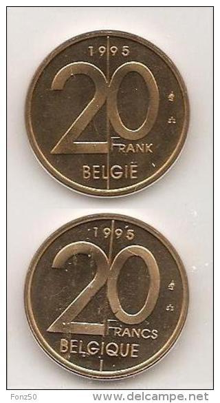 20 Frank 1995 Frans+vlaams * Uit Muntenset * FDC - 20 Francs