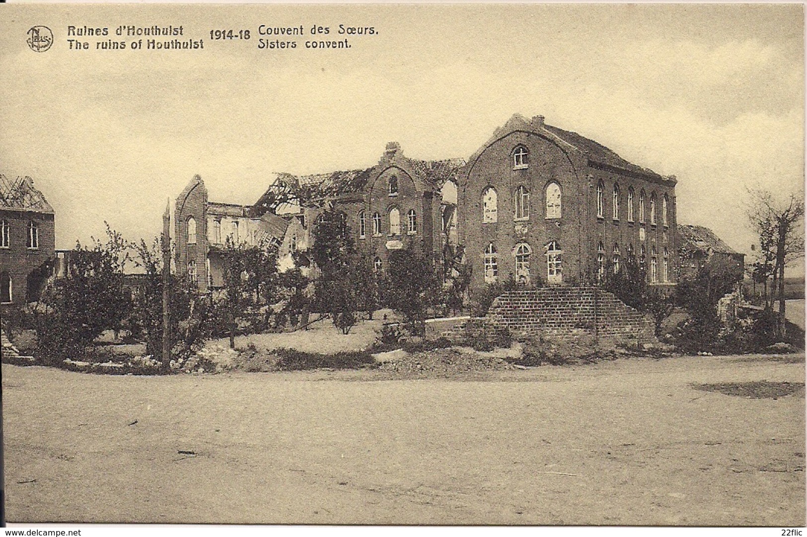 HOUTHULST RUINES D'HOUTHULST 1914 - 18 COUVENT DES SOEURS - Weltkrieg 1914-18