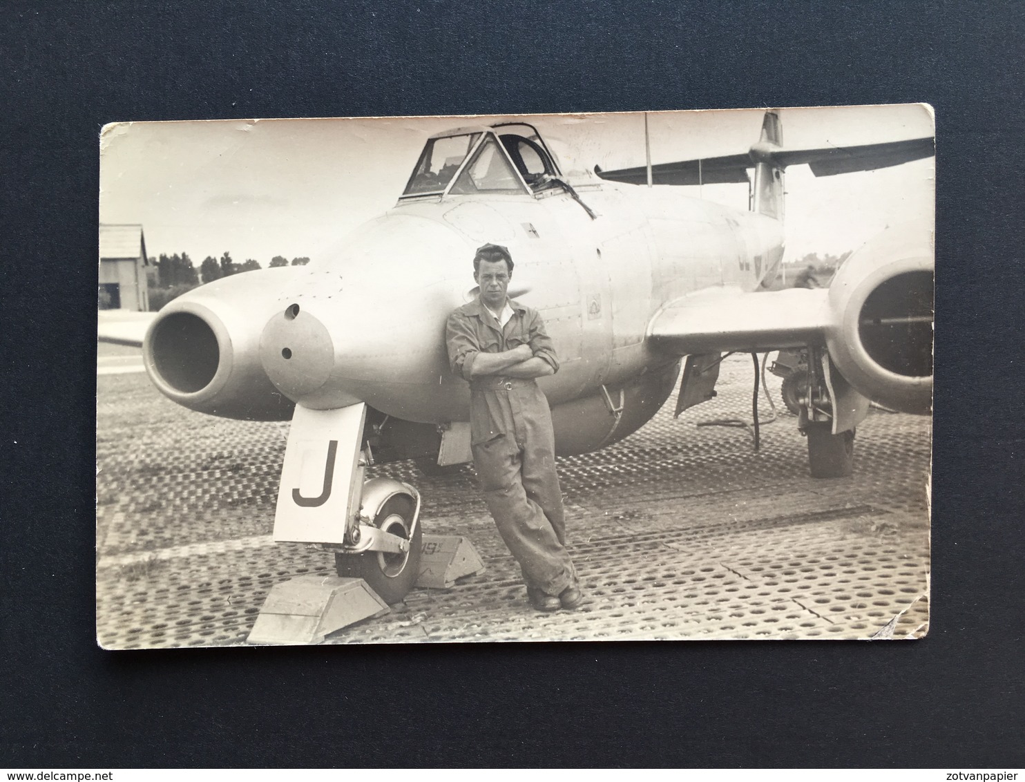 GLOSTER METEOR - Force Aérienne Belge - Avion Militair - Flugzeug - Plane - Carte Photo Originale - 1946-....: Modern Tijdperk