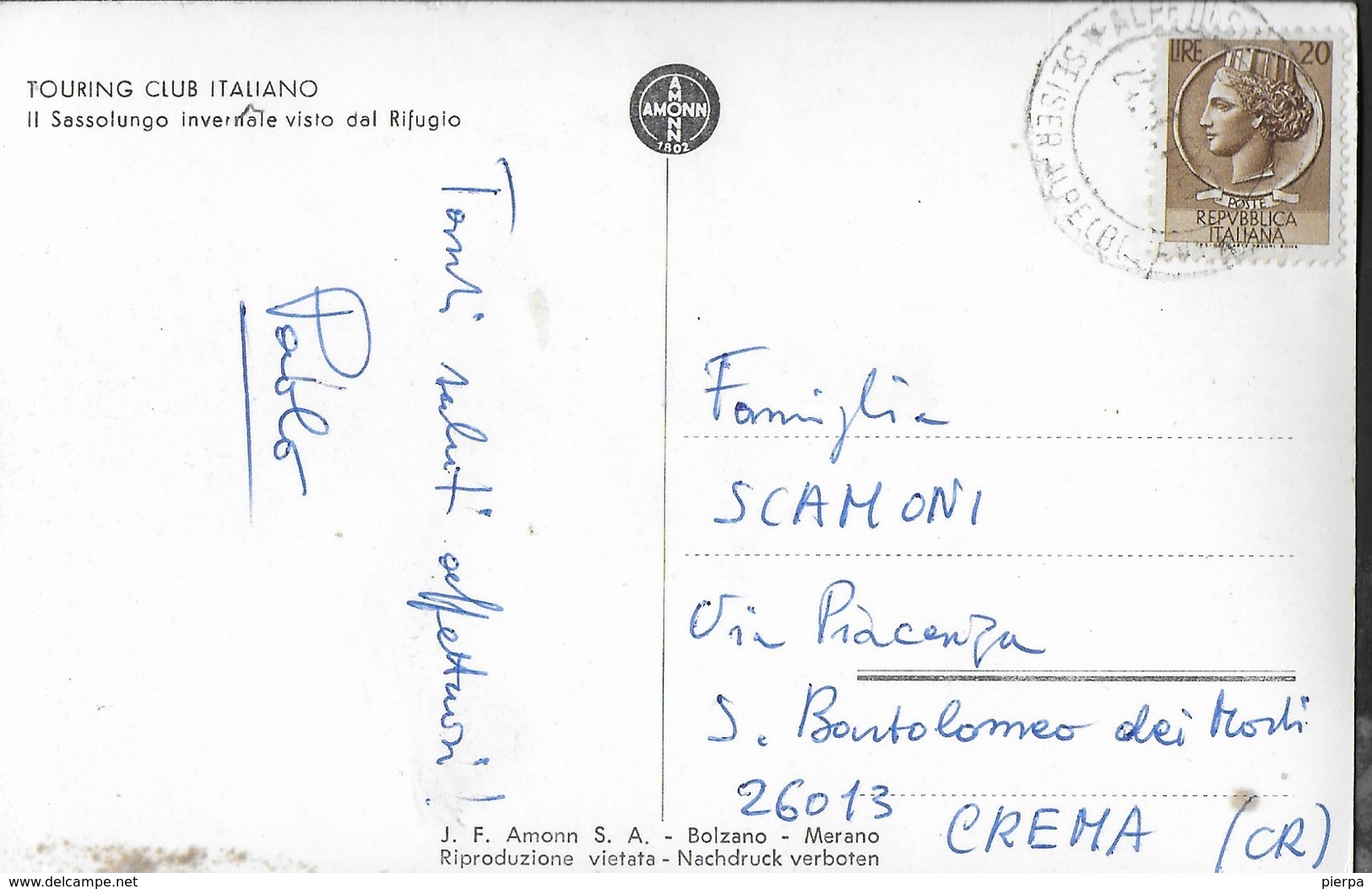 DOLOMITI - IL SASSOLUNGO - TOURING CLUB ITALIANO - EDIZ. AMONN BOLZANO - FORMATO PICCOLO - VIAGGIATA 1961 - Alpinismus, Bergsteigen