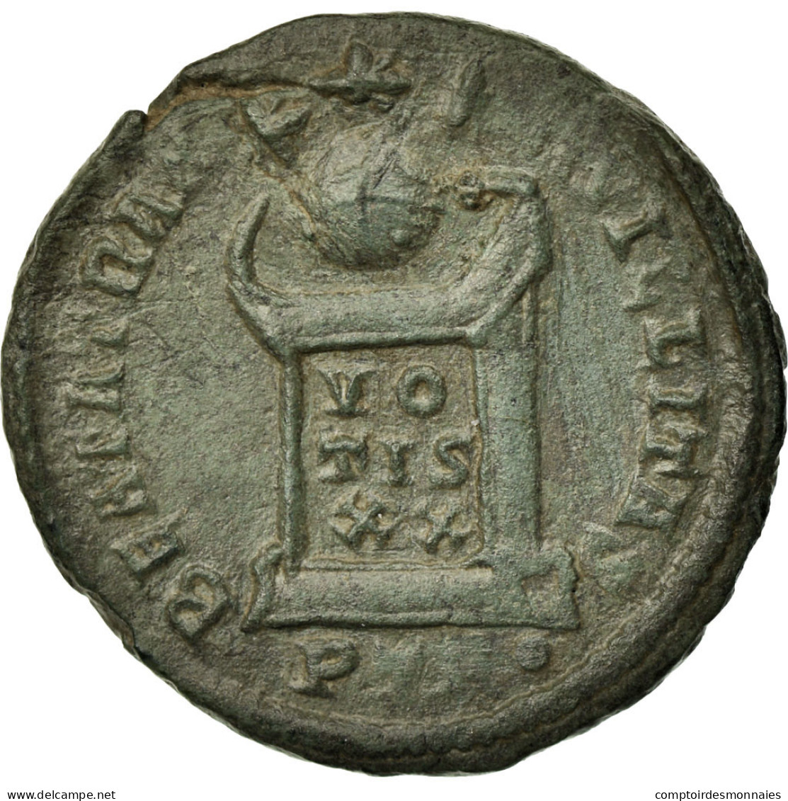 Monnaie, Constantin I, Follis, 322-323, Trèves, TTB+, Bronze, RIC:342 - L'Empire Chrétien (307 à 363)